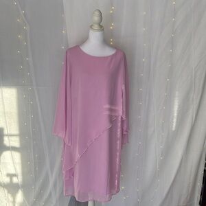 Chic Asymmetrical Pink Dress